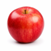 Premium Farm Fresh Red Apple Fresh red apple isolated on a clean white background, showcasing its natural color, smooth surface, and premium farm quality