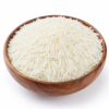Premium Farm-Fresh Long Grain Basmati Rice Premium Long Grain Raw Basmati Rice Displayed in a Traditional Wooden Bowl