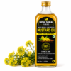 Authentic Wood Pressed Mustard Oil in Premium Glass Bottle Premium glass bottle of authentic cold pressed mustard oil displayed on a clean white background with natural golden colour