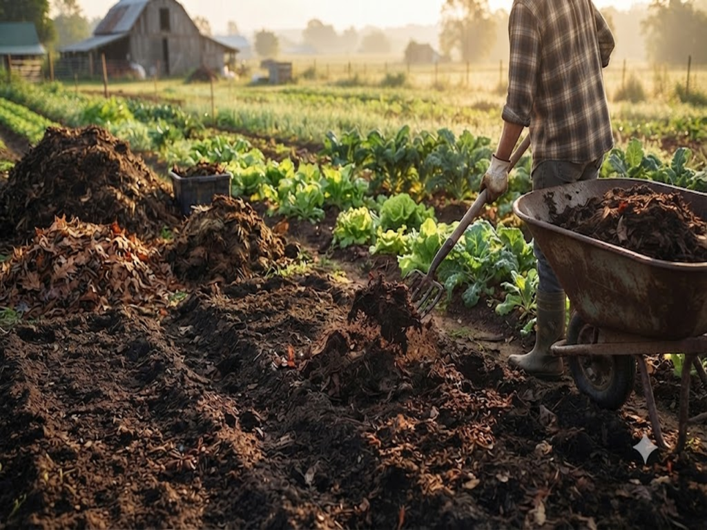 How to improve soil fertility naturally using compost, vermicompost, and organic matter